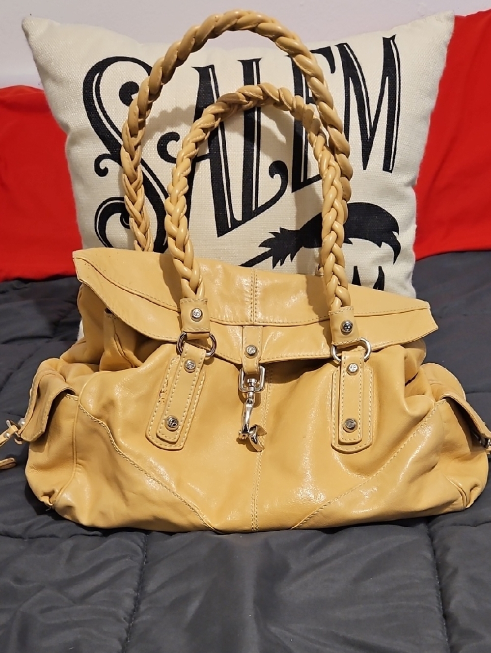 Authentic Francesca Biasia Italian Luxury Leather Shoulder Bag 🛍️